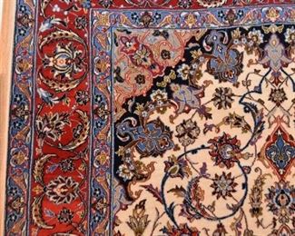 Persian Iranian Isfahan Carpet / Rug (approx. 5'7" x 3'8")