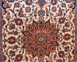 Persian Iranian Isfahan Carpet / Rug (approx. 5'7" x 3'8")
