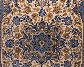 Persian Iranian Isfahan Carpet / Rug (approx. 5'7" x 3'8")