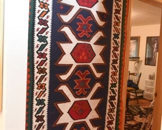 Mexican Woven Area Rug (approx. 5'11" x 3'6")