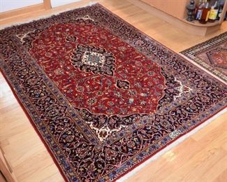 Persian Iranian Kashan Carpet / Rug, Signed (approx. 7'2" x 4'10")