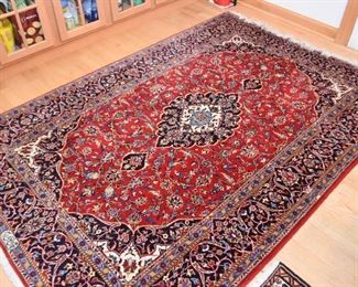 Persian Iranian Kashan Carpet / Rug, Signed (approx. 7'2" x 4'10")