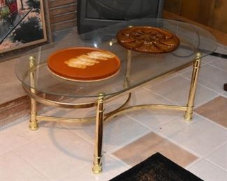 Brass & Glass Coffee / Cocktail Table