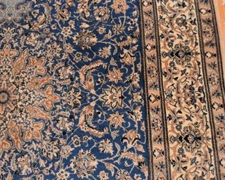 Persian Nain Carpet / Rug (approx. 9'2" x 5'9")