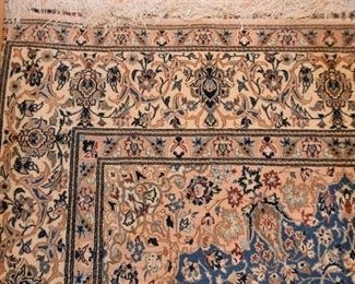 Persian Nain Carpet / Rug (approx. 9'2" x 5'9")