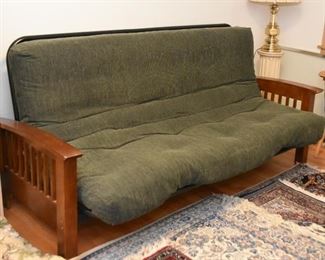 Wood Futon with Cushion / Mattress