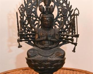Metal Maha Cundi Mother Guan Yin Buddha Statue