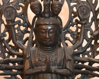 Metal Maha Cundi Mother Guan Yin Buddha Statue