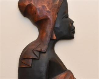 Wood Carved African Wall Hanging