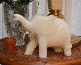 Stone Carved Elephant Figurine