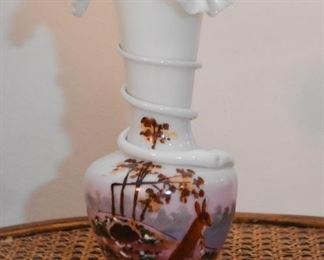 Hand Painted Art Glass Vase