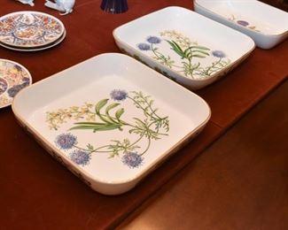 Pair of Spode "Stafford Flowers" Casseroles / Baking Dishes