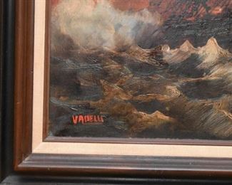 Oil Painting, Signed (Ships)