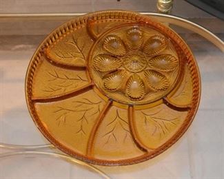 Vintage Glass Appetizer / Serving Platter