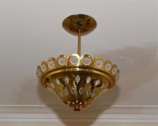 Vintage Brass Light Fixture / Pendant