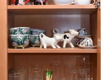 Coffee Mugs, Bowls, Cow Creamers, Teacups, Glassware