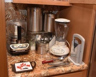 KitchenAid Food Processor, Blender, Stainless Kitchen Canisters, Bagel Slicer, Kitchen Utensils