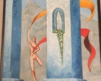 Oil on board 'Festa della Madonna'