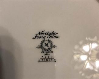 Noritake Ivory China -- not made of elephant tusks, don't worry