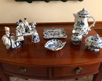 Marchioness Fuddlemuffin is eager to hear what you think of her collection of giant blue/white porcelain.