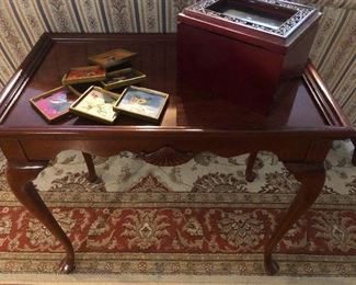 bowlegged table got slightly mauled by butterflies