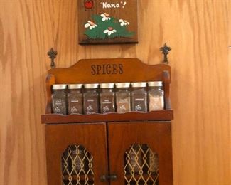 Aw, cute vintage spice cabinet I want this don't you want this?