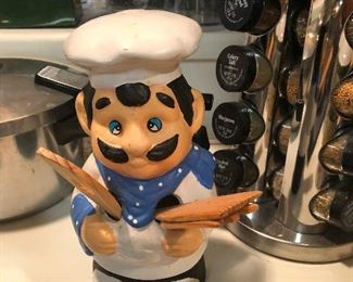 Chef Mario doesn't know where the pizza went, don't look in his stomach, it's definitely not in his stomach