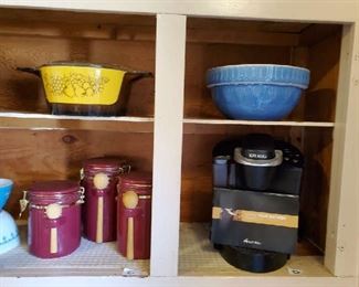 Vintage Bowls, Kuerig Coffee Maker