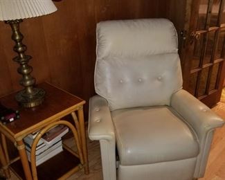 Leather recliner