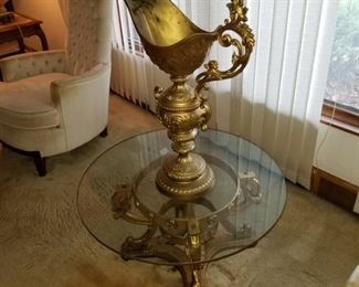 Glass top coffee table