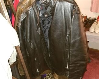 Leather motorcycle jacket 