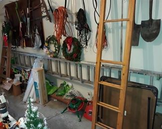 Ladders, Outdoor Tools, and Seasonal Decor