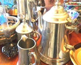 Pewter coffee service