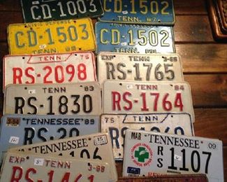 Several License Plates