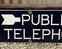 double sided porcelain public telephone sign