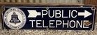 double sided porcelain public telephone sign