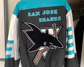 San Jose Sharks leather jacket size large