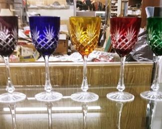 FABERGE GLASS GOBLETS