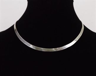.925 Sterling Silver Herringbone Necklace

