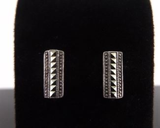 .925 Sterling Silver Art Nouveau Post Earrings
