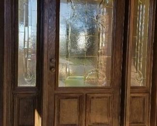 Beautiful front door with side lights