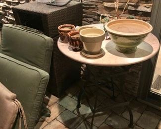 Outdoor Table & Plant Pots