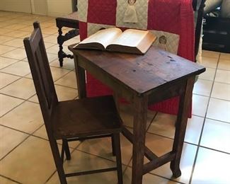 Antique Child's Desk and Chair