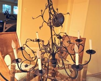 Ironware "Lucia" 8-arm chandelier