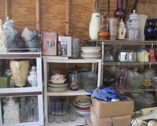 Vintage vases, plates, bowls, cookie jars, etc.