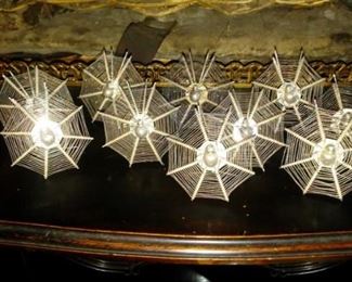 Chinese Export Silver Place Card Stands