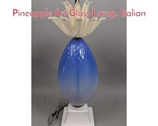 Lot 23 BAROVIER  TOSO style Pineapple Art Glass Lamp. Italian