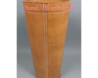 Lot 30 Tall Stitched Leather Umbrella Stand. Tall cylindrical 