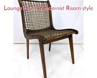 Lot 61 VERMONT TUBBS Woven Lounge Chair. Modernist Risom style