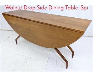 Lot 64 GRET GROSSMAN Modern Walnut Drop Side Dining Table. Spi